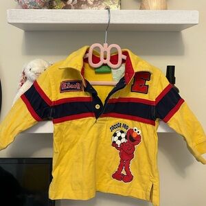 Y2K Elmo Sesame Street Soccer Long Sleeve Toddler